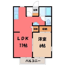 コーポエンゼル Ⅱの物件間取画像